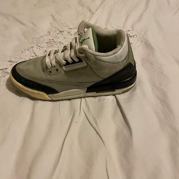 2018 Air Jordan 3 Retro Chlorophyll Green Gray Shoes - Picture 6 of 6